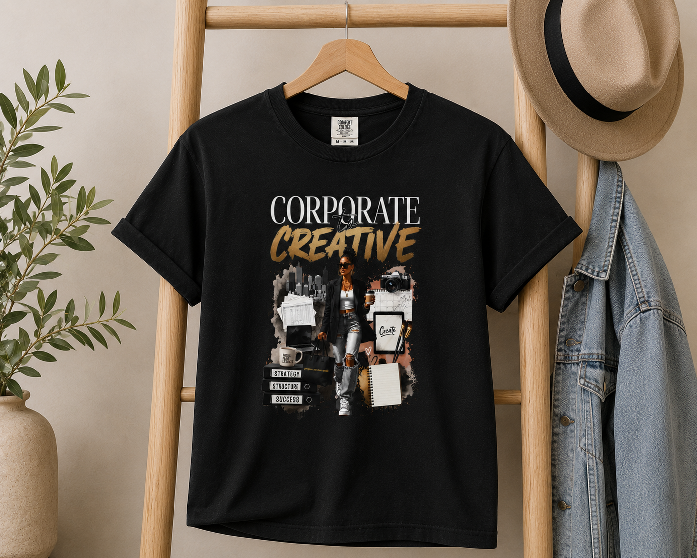 Corporate to Creative Graphic Tee for Women