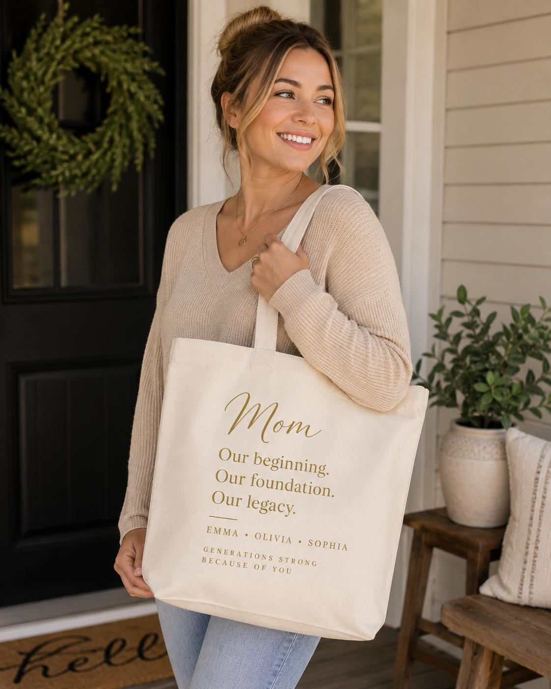 Mom Legacy Canvas Tote Bag